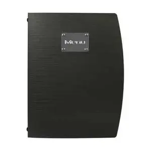 Speisekarte Menu schwarz Beach DIN A4 m. Doppeleinlage 