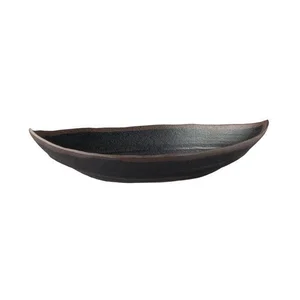 Blattschale Marone schwarz 25,5 x 14 cm, H: 5,5 cm Assheuer & Pott