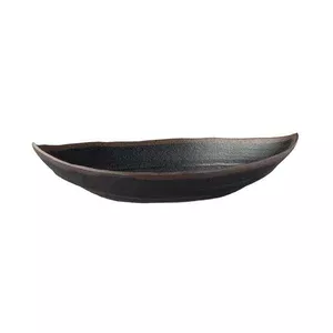 Blattschale Marone schwarz 25,5 x 14 cm, H: 5,5 cm Assheuer & Pott