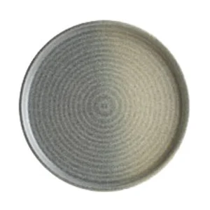 Teller flach 28cm grau Hornfels Ripple Bonna Premium Porcelain