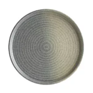Teller flach 28cm grau Hornfels Ripple Bonna Premium Porcelain