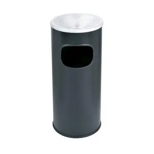 Ascher- Abfallkombination 30,0 l rund schwarz -feuerhemmend- Cookmax black
