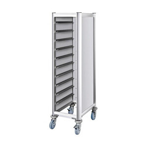 Tablettwagen 1/1 GN  165x44,5x60,5cm Aluoptik 