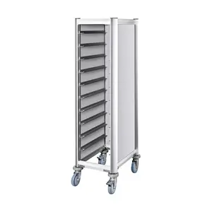 Tablettwagen 1/1 GN  165x44,5x60,5cm Aluoptik 