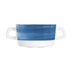 Suppenobertasse 32cl m. H. stapelbar Brush blue jean Arcoroc