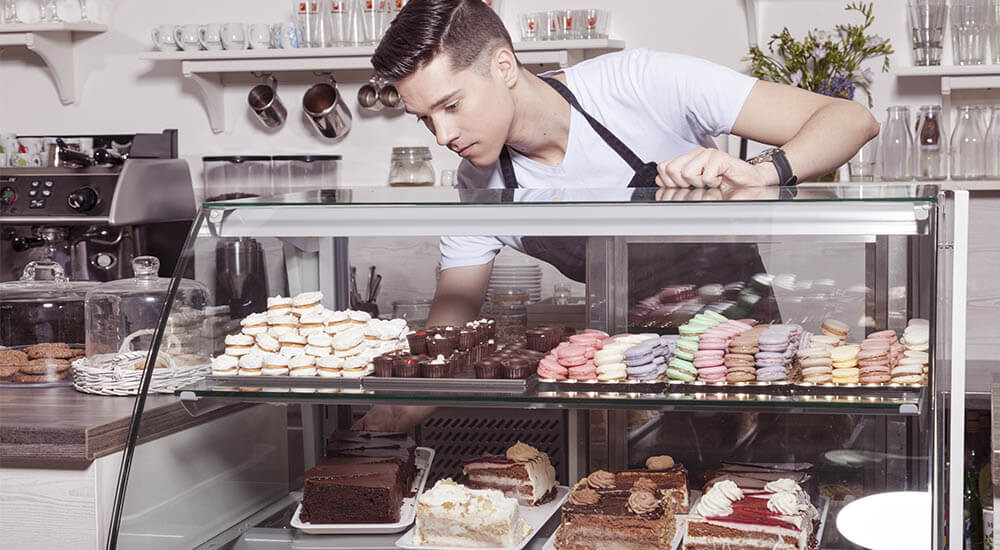 Kühlvitrine im Bistro