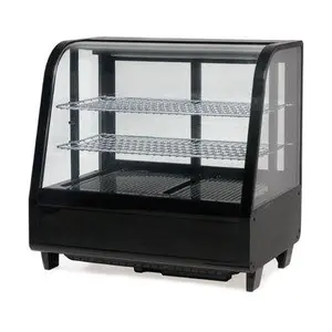 Kühlvitrine Katrin RTW-100 schwarz Umluftkühlung / 230V / m. Beleuchtung Saro