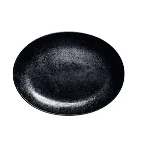 Platte oval 32x23cm Fusion Karbon schwarz RAK