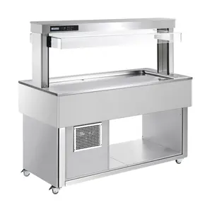Büfett-Insel gekühlte Platte 1169 mm GN 3/1 Cookmax silver