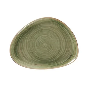 Teller 32,6x25cm organisch Rakstone Spot emerald RAK