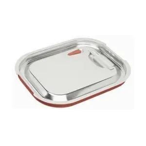 Deckel für GN-Behälter GN 1/2 Edelstahl mit Gummidichtung Cookmax black
