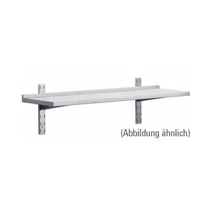 1 Wandbord mit Wandkonsolen 30 mm Aufkantung 1600 x 400  mm Cookmax orange