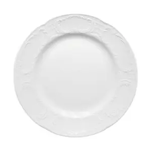 Teller flach 19cm steile Fahne  5714/19 Mozart weiss Bauscher