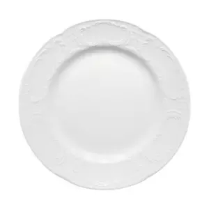 Teller flach 19cm steile Fahne  5714/19 Mozart weiss Bauscher
