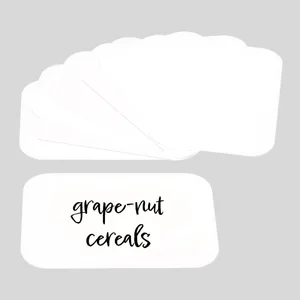 Set 10 Stück Schild 7,7x5,2cm Kunststoff weiss Assheuer & Pott