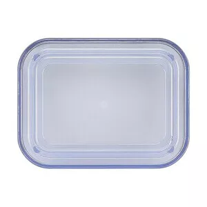 Deckel transparent-blau hoch 130x98 Kunststoff-Deckel Bauscher