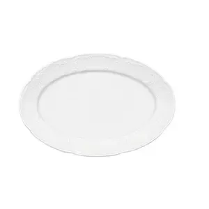 Platte oval 32cm Fahne          5712/32 Mozart weiss                    - MU - Bauscher