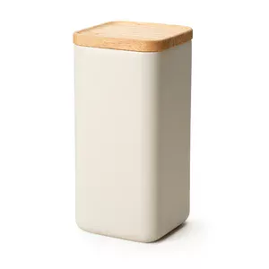 Vorratsdose 10,5x10,5x22cm m Holzdeckel sand Continenta