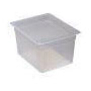 Frischhaltebox GN 1/2-200 mm PP transparent 32,5x26,5x20cm Cookmax black