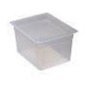 Frischhaltebox GN 1/2-200 mm PP transparent 32,5x26,5x20cm Cookmax black