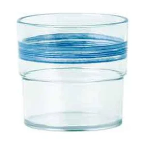 Trinkbecher 0,23L SAN Bistro klar/Blau stapelbar 
