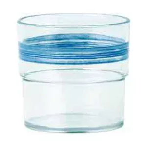 Trinkbecher 0,23L SAN Bistro klar/Blau stapelbar 