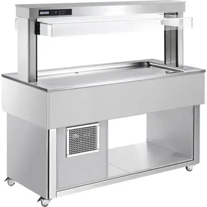 Büfett-Insel gekühlte Platte 2144 mm GN 6/1 Cookmax silver