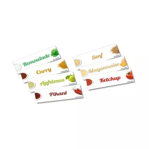 Etiketten 7 x Inhalt Saucenkuh Contacto