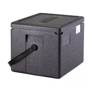 Wärmebox Top-Lader GN 1/2 H.200 mm mit schwarzem Henkel Cookmax silver