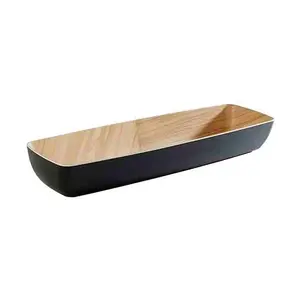 GN 2/4 Schale 53x16,2cm H.7,5cm schwarz/Holzoptik Frida Assheuer & Pott