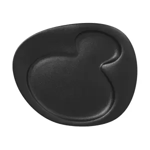 Teller 24x20cm 2 Vertiefungen Fusion Neofusion schwarz RAK