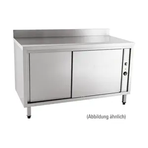Wärmeschrank 1800 x 700 x 850 mm  10cm Aufkantung m. Türen Cookmax orange