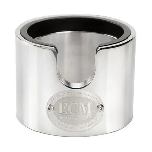 Tamperstation Aluminium poliert Ø 9,5cm Höhe 7cm mit Ring ECM