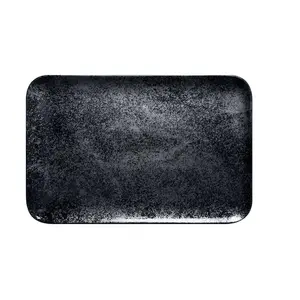 Platte rechteckig 33x22 cm H.1,7 cm Fusion Karbon schwarz RAK