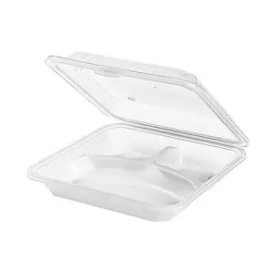 Behälter 3 Fächer 23 x 23,5 x 6,5 cm Eco-Takeouts weiß Contacto