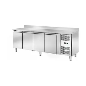 Kühltisch 553 l GN 1/1 mit 100mm Aufkantung  4 Türen Cookmax orange