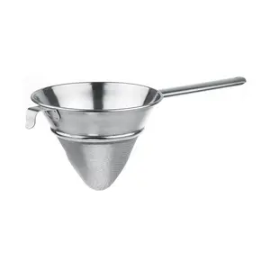 Gazespitzsieb 24 cm Stiel 25 cm Edelstahl mit rundem Hohlgriff Assheuer & Pott