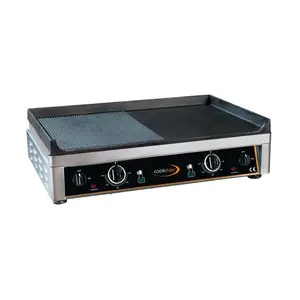 Elektro-Grillplatte œ glatt+ œ gerillt   72,0 x 52,0 x 21,0 230 V / 2,5+2,5 kW Cookmax orange