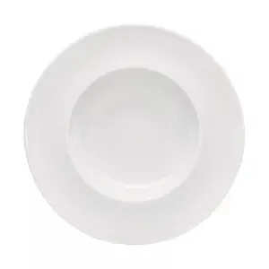 Teller tief 28 cm rund Fahne Enjoy weiss Bauscher