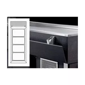 Tablettrutsche Wenge  Geräte ohne Umluft kopfseitig klappbar Cookmax silver