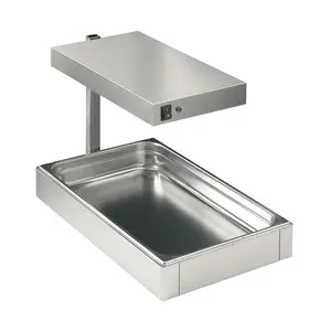 Warmhaltestation, mit Lampe, GN 1/1  33 x 55 x 68 cm 230V / 0,5kW Cookmax black