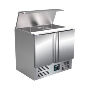 Saladette S 900 E mit Klappdeckel   B 903 x T 700 x H 850-885 mm Saro