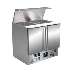 Saladette S 900 E mit Klappdeckel    B 903 x T 700 x H 850-885 mm Saro