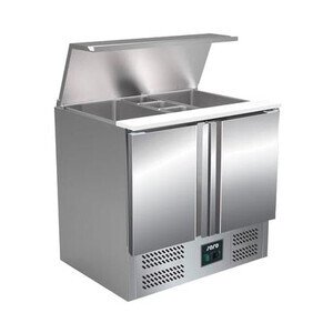 Saladette S 900 E mit Klappdeckel   B 903 x T 700 x H 850-885 mm Saro