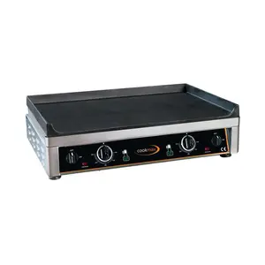 Elektro-Grillplatte glatt  72,0 x 52,0 x 21,0  230 V / 2,5+2,5 kW Cookmax orange