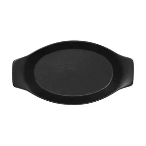 Schale oval 30x16x5,2cm m. Griffen Fusion Neofusion schwarz RAK