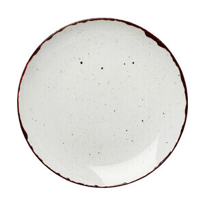 Teller flach Ø25,7cm Granja weiß-braun 