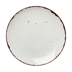 Teller flach Ø25,7cm Granja weiß-braun 