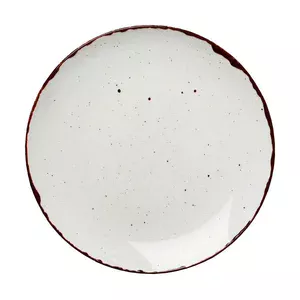 Teller flach Ø25,7cm Granja weiß-braun 