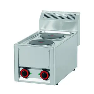 Elektroherd 2 Platten 330x600x290mm    400V / 4kW Cookmax black